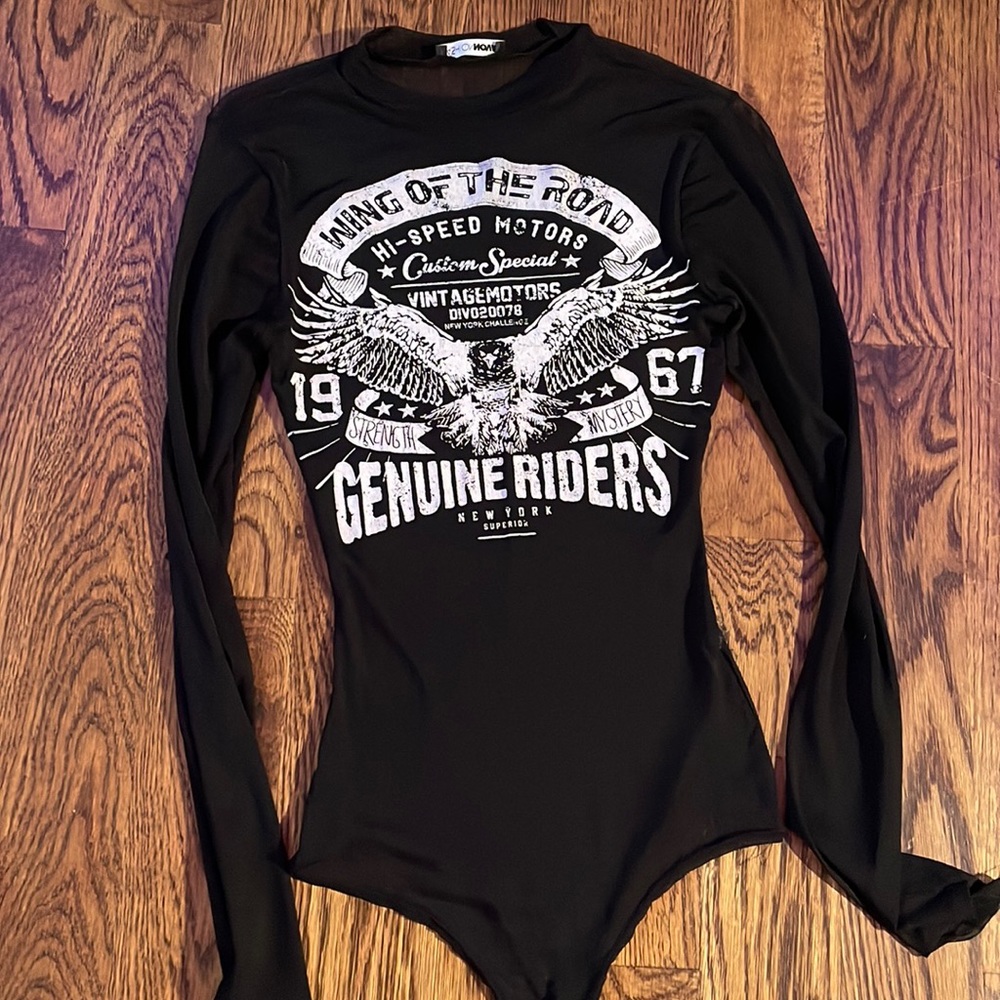long sleeve mesh bodysuit